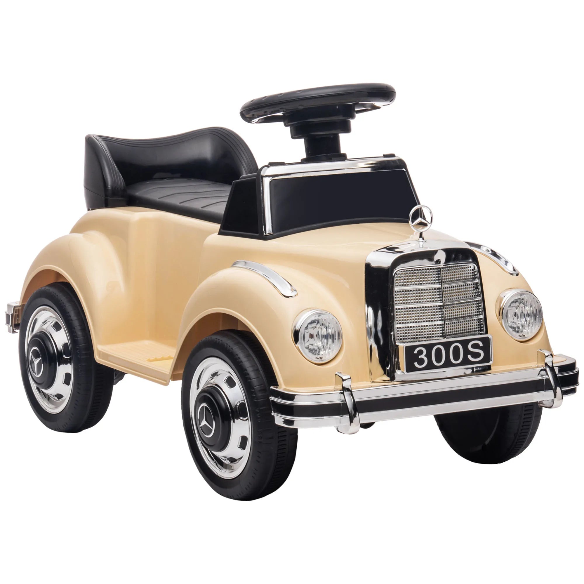 Vaikiškas automobilis stumdukas Mercedes-Benz 300S, 18–48 mėn., smėlio spalvos