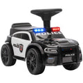 Vaikiškas automobilis-stumdukas, policijos, su muzika ir šviesomis, 18–36 mėn., juodas