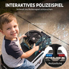 Vaikiškas automobilis-stumdukas, policijos, su muzika ir šviesomis, 18–36 mėn., juodas