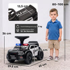 Vaikiškas automobilis-stumdukas, policijos, su muzika ir šviesomis, 18–36 mėn., juodas