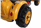 Vaikiškas ekskavatorius krautuvas, 2x6V7Ah, 2 varikliai, 30 kg, oranžinis