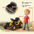 Vaikiškas elektrinis automobilis CAT, 3-6 metų vaikams, geltonas
