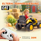 Vaikiškas elektrinis automobilis CAT, 3-6 metų vaikams, geltonas