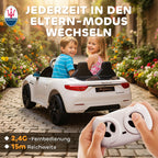 Vaikiškas elektrinis automobilis Maserati, 2-vietis, iki 60 kg, baltas (3–8 metų vaikams)