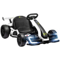 Vaikiškas elektrinis kartingas 24 V su drifto funkcija, 6–12 m. vaikams, baltas