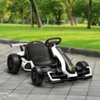 Vaikiškas elektrinis kartingas 24 V su drifto funkcija, 6–12 m. vaikams, baltas