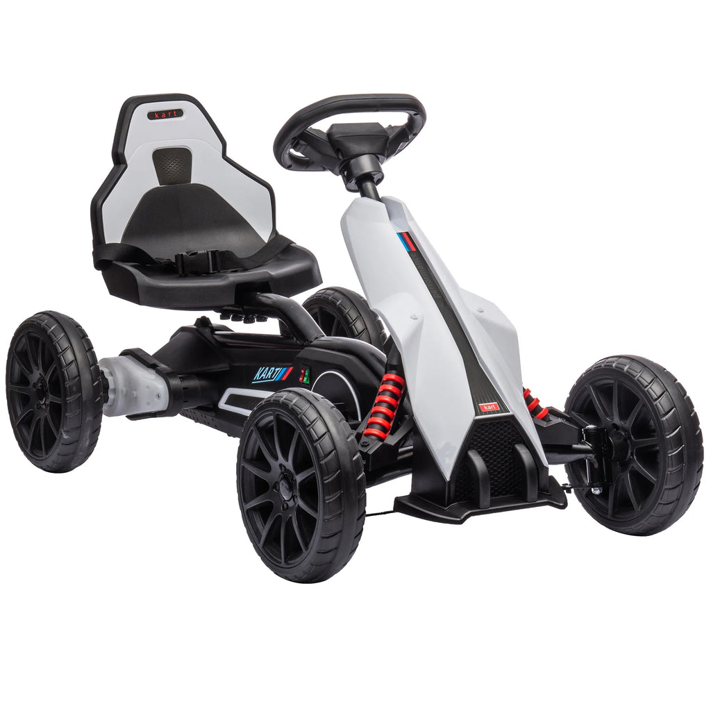 Vaikiškas elektrinis kartingas, 3–8 metų vaikams, baltas