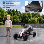 Vaikiškas elektrinis kartingas, 3–8 metų vaikams, baltas