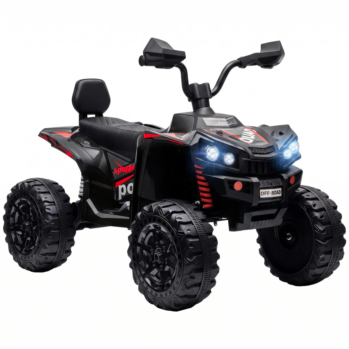 Vaikiškas elektrinis keturratis, 24 V, 2 × 120 W, 4–6 km/h