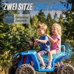 Vaikiškas elektrinis keturratis, 24 V, 2 vietų, 2 × 120 W, 4–6 km/h