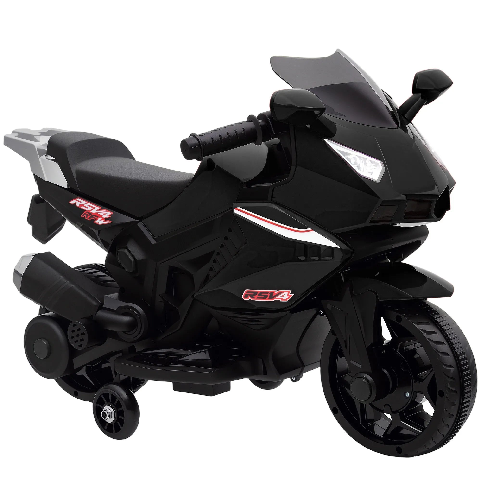 Vaikiškas elektrinis motociklas, 18–36 mėn. vaikams, juodas