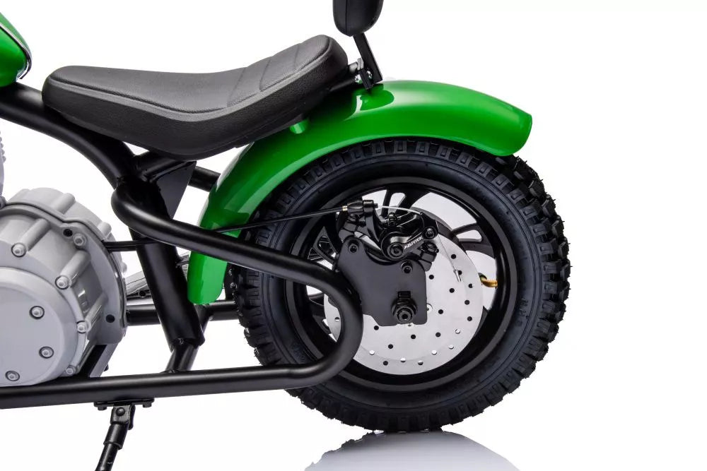 Vaikiškas elektrinis motociklas, 2x18V, nuo 6 metų, baltas