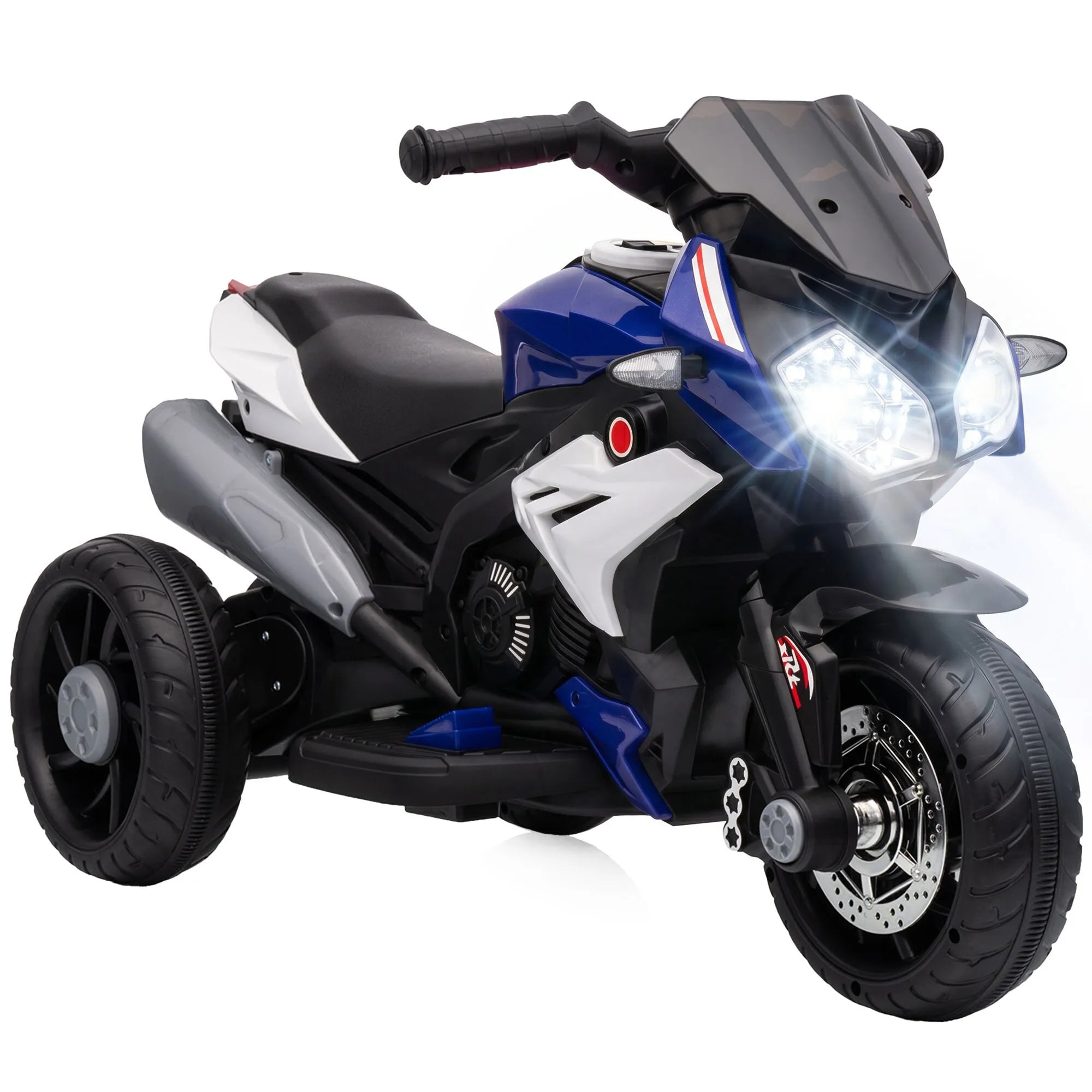 Vaikiškas elektrinis motociklas, 3–5 metų vaikams, mėlynas