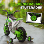 Vaikiškas elektrinis motociklas, 30 kg, nuo 3 metų, žalias