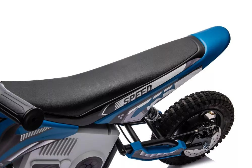Vaikiškas elektrinis motociklas, 350W, 2x18V9Ah, 8–15 km/h, nuo 6 metų, chaki