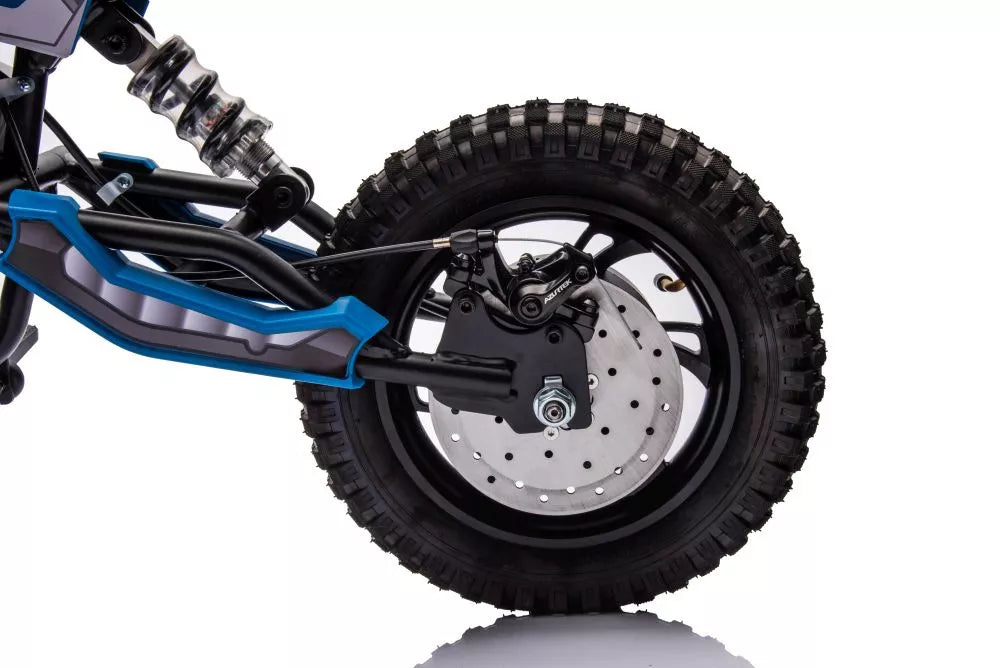 Vaikiškas elektrinis motociklas, 350W, 2x18V9Ah, 8–15 km/h, nuo 6 metų, chaki