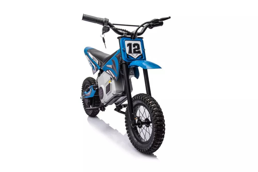 Vaikiškas elektrinis motociklas, 350W, 2x18V9Ah, 8–15 km/h, nuo 6 metų, chaki