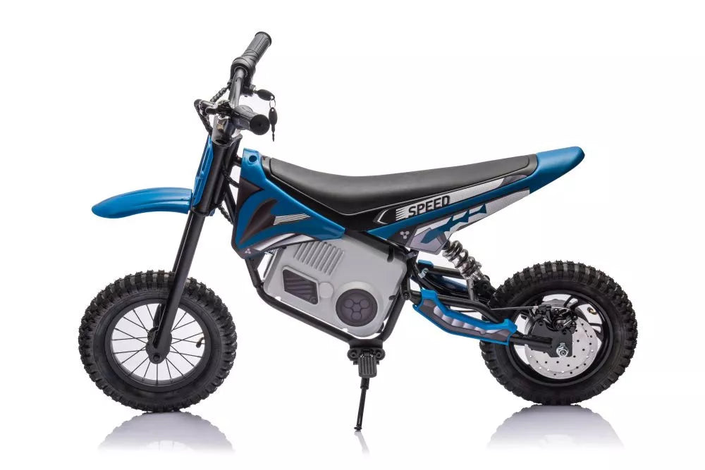 Vaikiškas elektrinis motociklas, 350W, 2x18V9Ah, 8–15 km/h, nuo 6 metų, chaki
