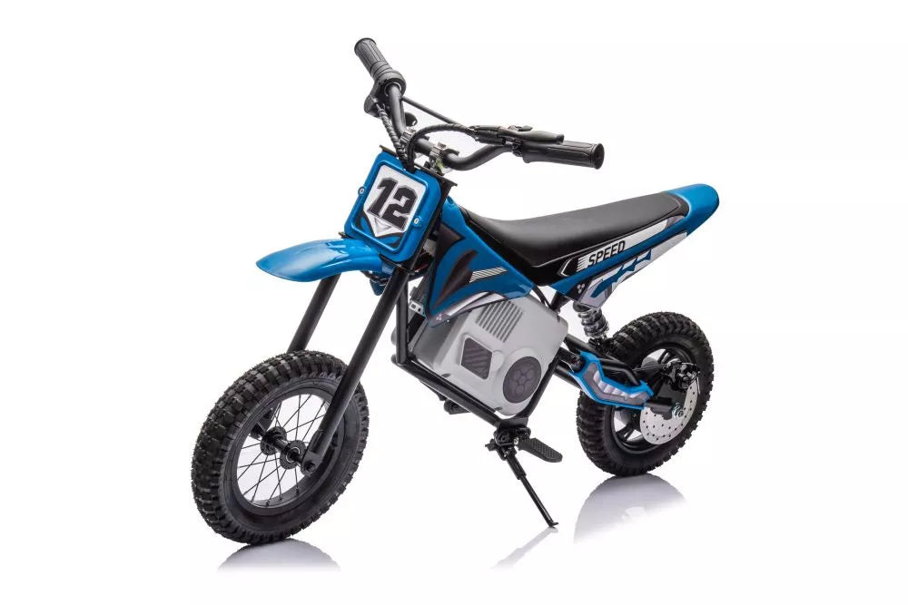 Vaikiškas elektrinis motociklas, 350W, 2x18V9Ah, 8–15 km/h, nuo 6 metų, chaki