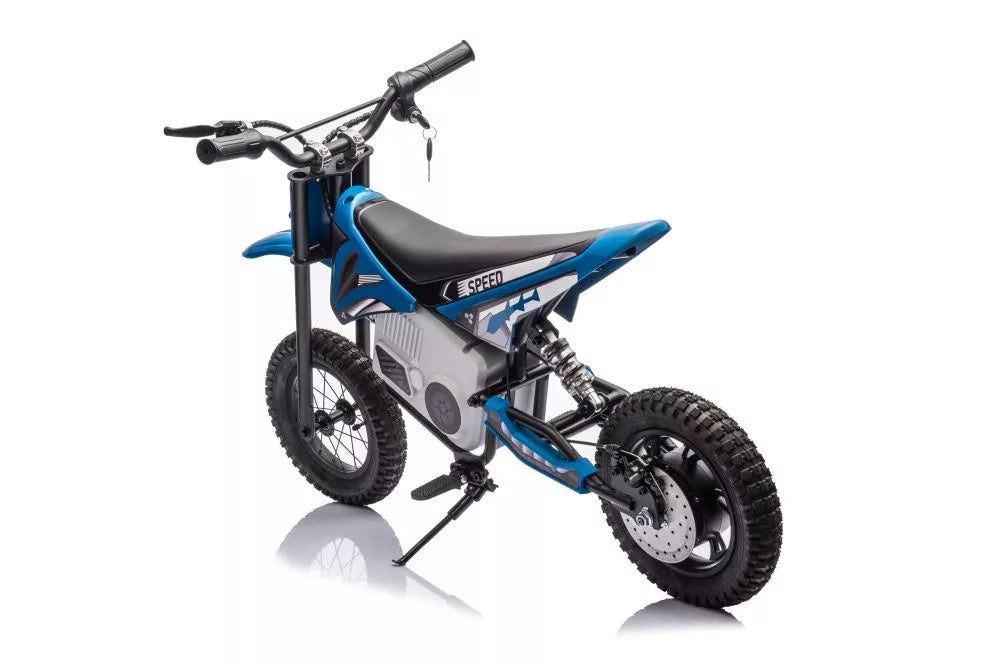 Vaikiškas elektrinis motociklas, 350W, 2x18V9Ah, 8–15 km/h, nuo 6 metų, chaki