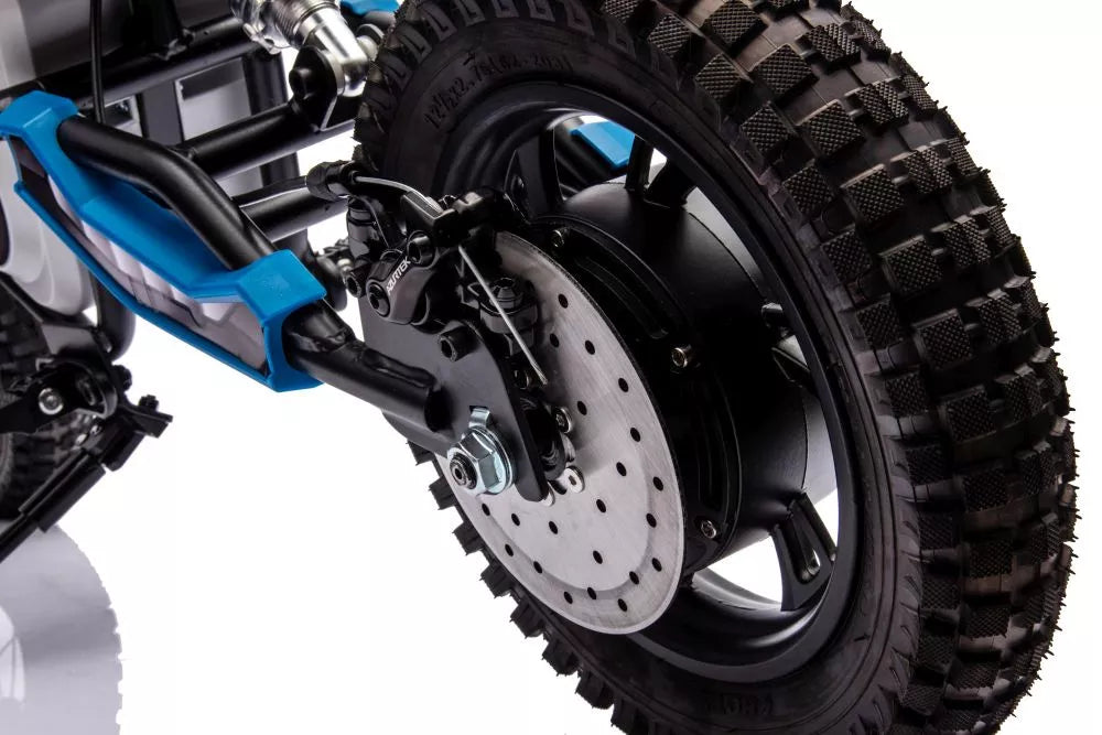 Vaikiškas elektrinis motociklas, 350W, 2x18V9Ah, 8–15 km/h, nuo 6 metų, chaki