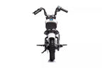 Vaikiškas elektrinis motociklas, 36 V, 350 W, ekologiškos odos sėdynė, pripučiami ratai, baltas