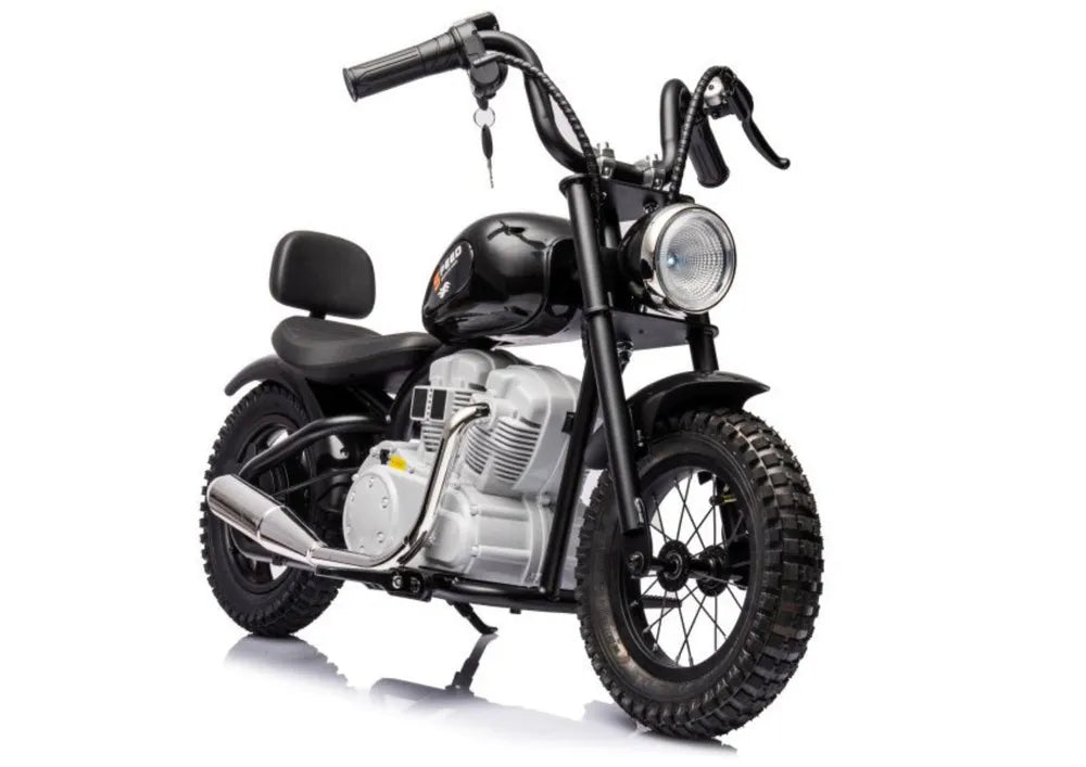 Vaikiškas elektrinis motociklas, 36 V, 350 W, juodas