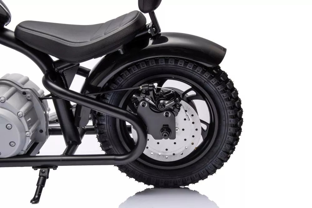 Vaikiškas elektrinis motociklas, 36 V, 350 W, juodas