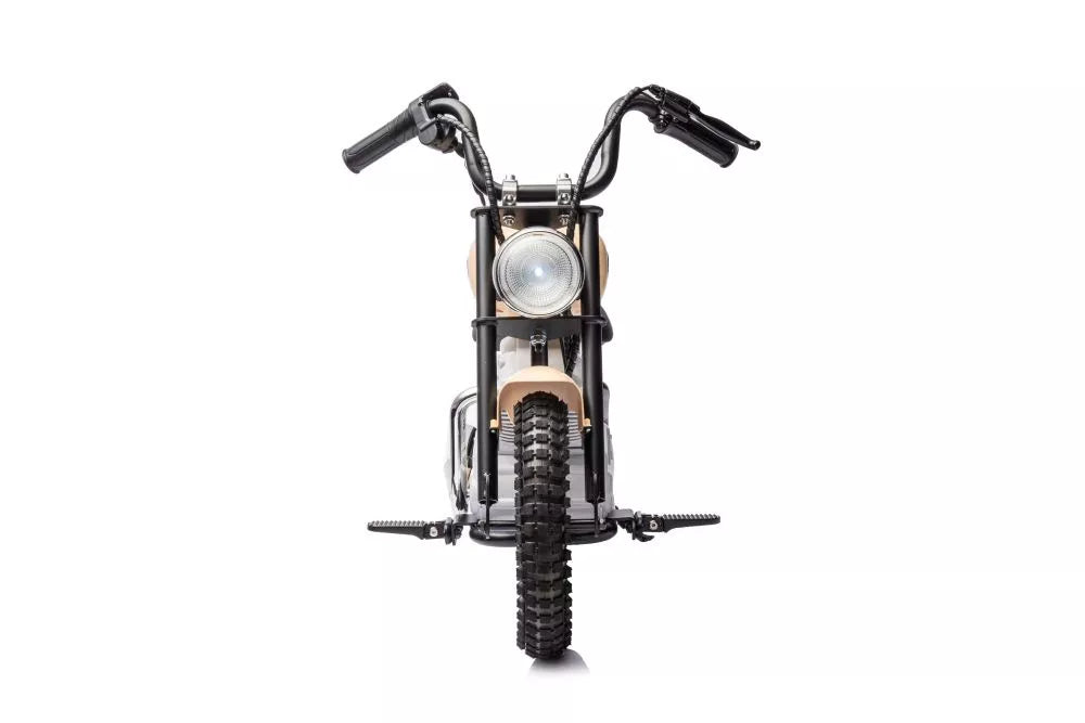 Vaikiškas elektrinis motociklas, 36 V, 7 km/h, baltas