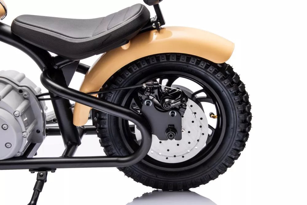 Vaikiškas elektrinis motociklas, 36 V, 7 km/h, baltas
