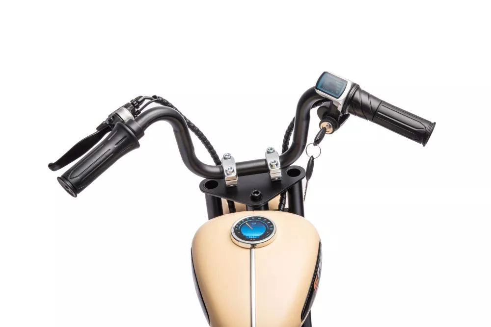 Vaikiškas elektrinis motociklas, 36 V, 7 km/h, baltas