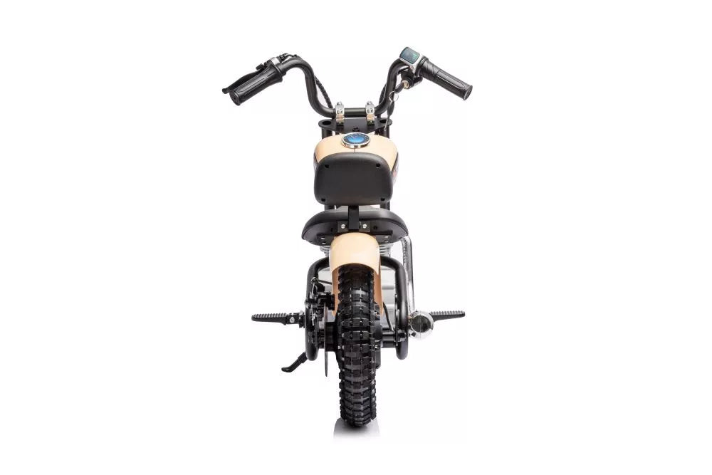 Vaikiškas elektrinis motociklas, 36 V, 7 km/h, baltas