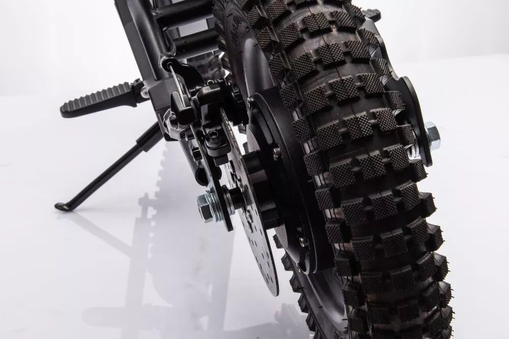 Vaikiškas elektrinis motociklas, 36V, 350W, iki 15km/h, minkšta sėdynė, chaki spalvos