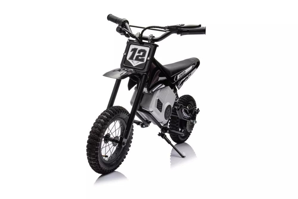 Vaikiškas elektrinis motociklas, 36V, 350W, iki 15km/h, minkšta sėdynė, chaki spalvos