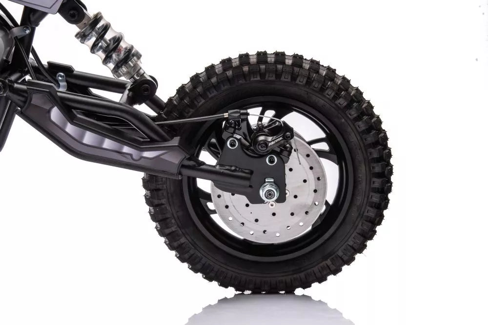 Vaikiškas elektrinis motociklas, 36V, 350W, iki 15km/h, minkšta sėdynė, chaki spalvos
