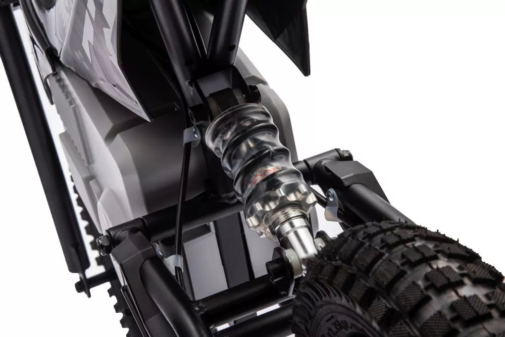 Vaikiškas elektrinis motociklas, 36V, 350W, iki 15km/h, minkšta sėdynė, chaki spalvos