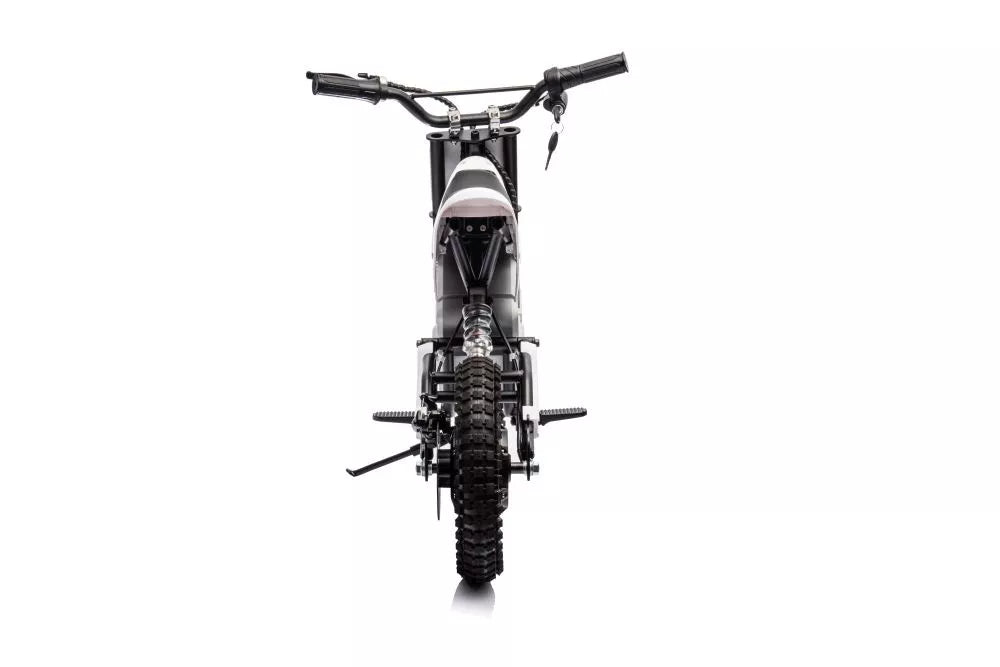 Vaikiškas elektrinis motociklas, 36V, 350W, su pripučiamais ratais, chaki