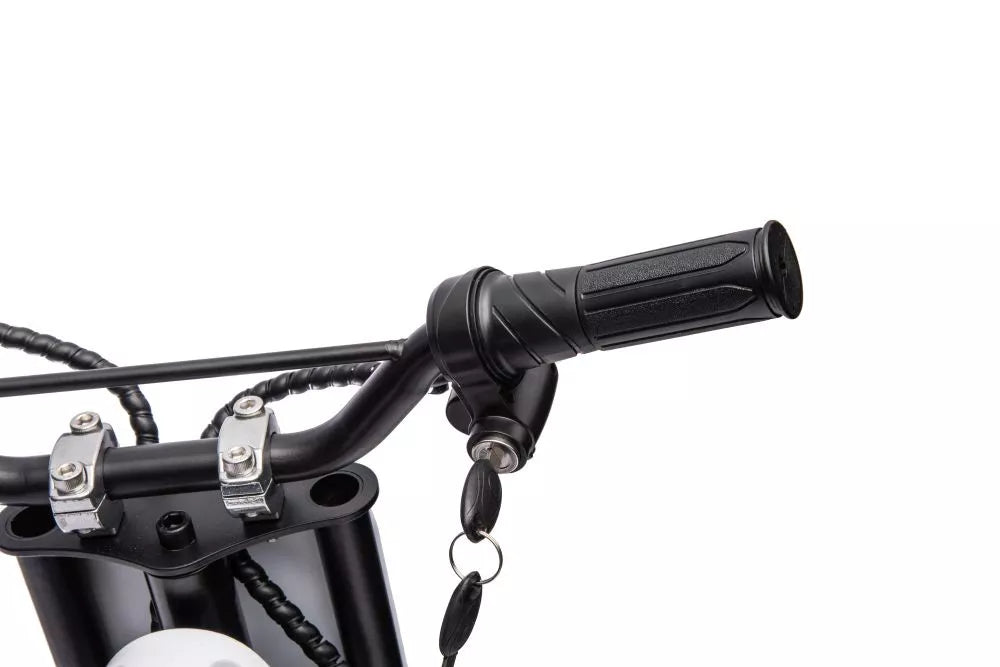 Vaikiškas elektrinis motociklas, 36V, 350W, su pripučiamais ratais, chaki