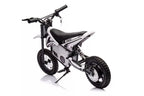 Vaikiškas elektrinis motociklas, 36V, 350W, su pripučiamais ratais, chaki