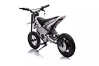 Vaikiškas elektrinis motociklas, 36V, 350W, su pripučiamais ratais, chaki