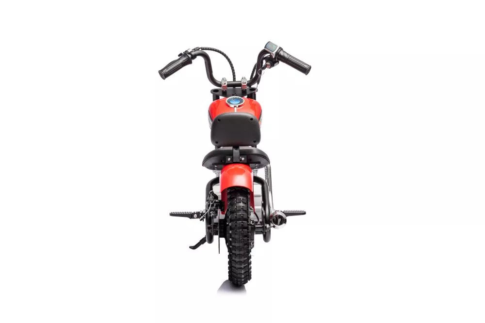 Vaikiškas elektrinis motociklas, 36V, nuo 6 metų, baltas