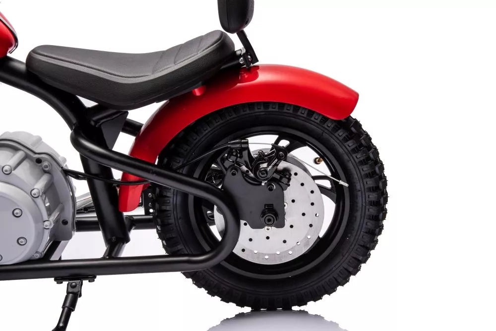 Vaikiškas elektrinis motociklas, 36V, nuo 6 metų, baltas