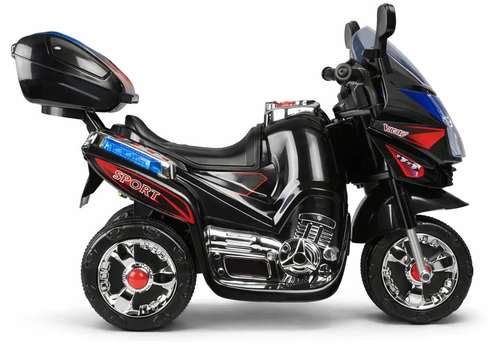 Vaikiškas elektrinis motociklas, 6 V, juodas