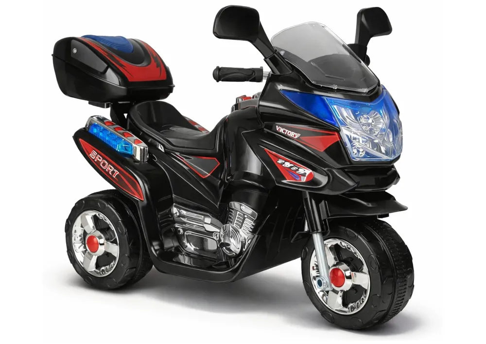 Vaikiškas elektrinis motociklas, 6 V, juodas
