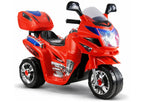 Vaikiškas elektrinis motociklas, 6 V, su muzikos skydeliu, šviesomis, raudonas
