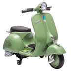 Vaikiškas elektrinis motociklas, 6 V, su pagalbiniais ratukais, žalias