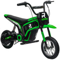 Vaikiškas elektrinis motociklas, 8–12 metų vaikams, iki 65 kg, žalias