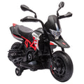 Vaikiškas elektrinis motociklas APRILIA, 6 V, 25 W, nuimami atraminiai ratukai
