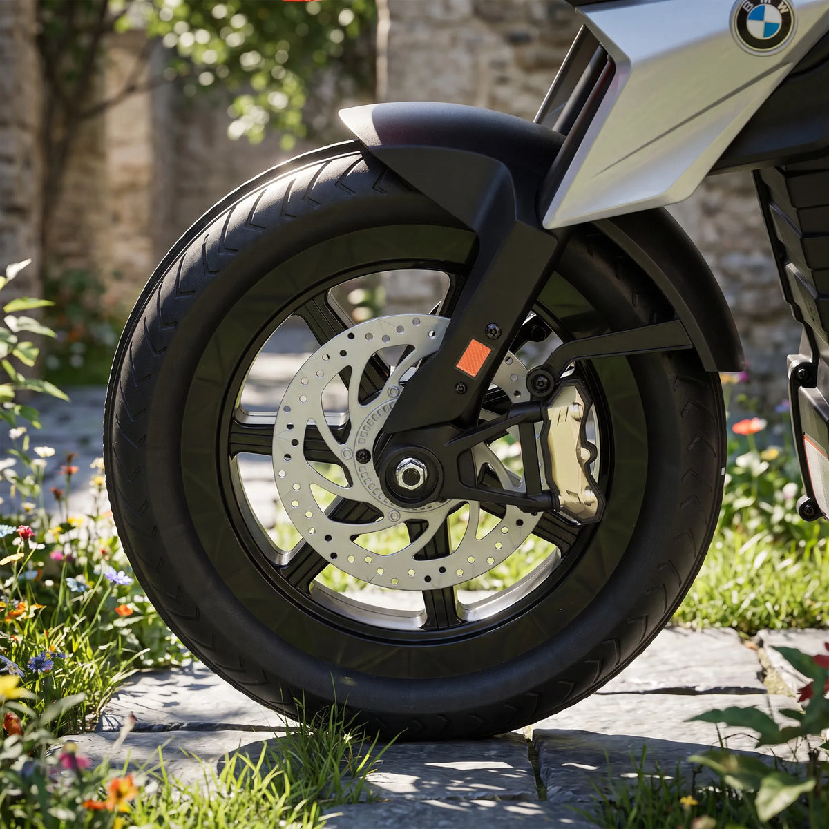 Vaikiškas elektrinis motociklas BMW, 12 V, 35 W, iki 6 km/h