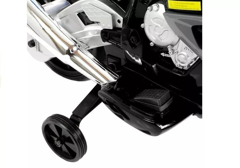 Vaikiškas elektrinis motociklas BMW S1000RR, 12 V, 3–6 km/h, baltas
